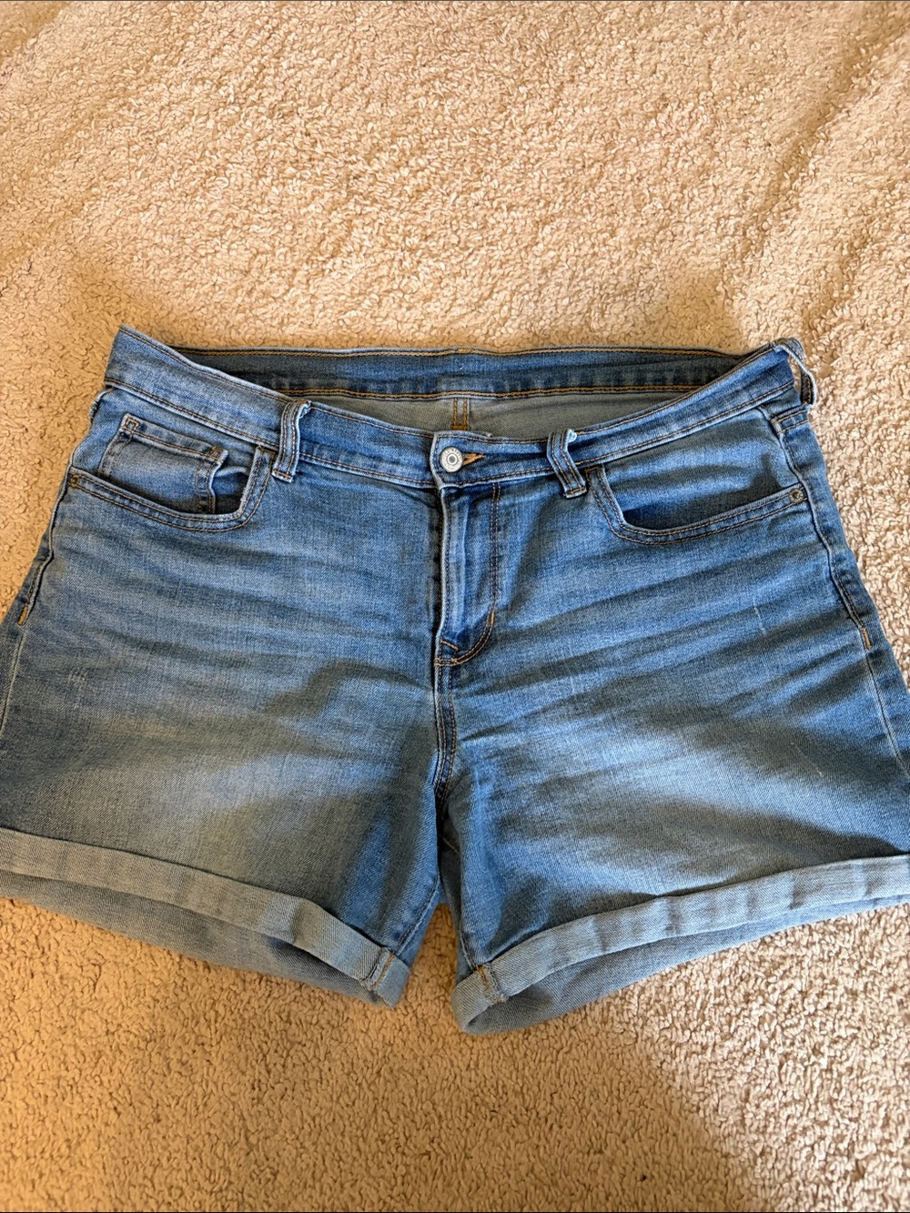 Old Navy Light Blue Rolled Cuff Denim Shorts